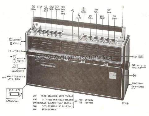 Radio-Recorder 22RR644 /19; Philips; Eindhoven (ID = 1602764) Radio