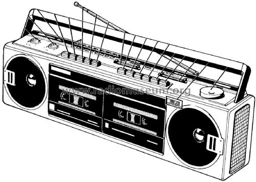 Stereo Radio Cassette Recorder D8369 /01 /02 /10; Philips; Eindhoven (ID = 2583579) Radio