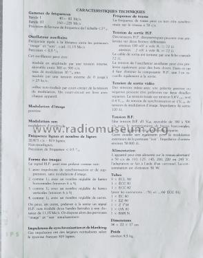 Television Service Generator GM2891 /05; Philips; Eindhoven (ID = 2947459) Equipment