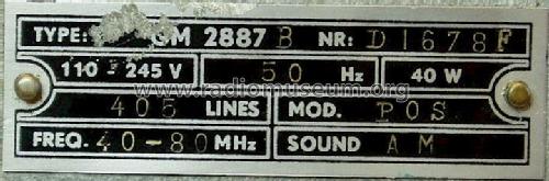 Test Pattern Generator GM2887/B; Philips; Eindhoven (ID = 183199) Equipment