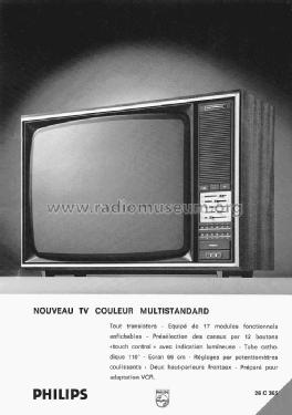 TV Couleur Multistandard 26C365 Ch= KM2; Philips; Eindhoven (ID = 1637635) Television