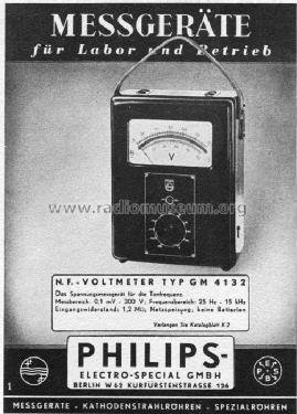 Voltmeter GM4132; Philips Electro (ID = 283409) Equipment