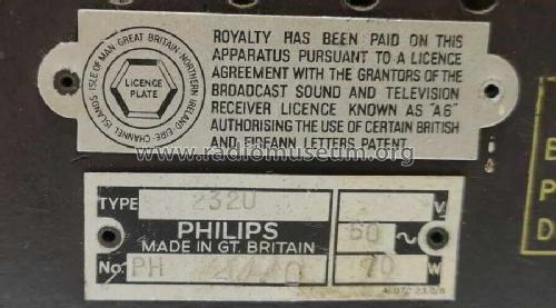 232U; Philips Electrical, (ID = 2658775) Radio