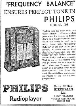 598; Philips Electrical (ID = 2857803) Radio