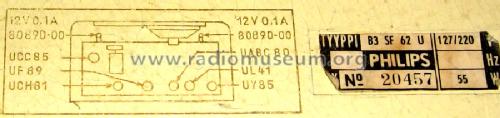 B3SF62U; Philips Finland - (ID = 1045824) Radio