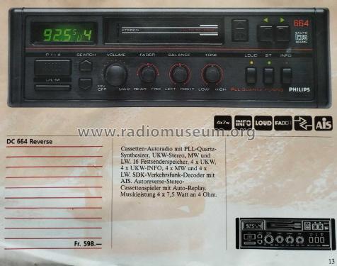 664 22DC664 /02; Philips France; (ID = 3000870) Car Radio