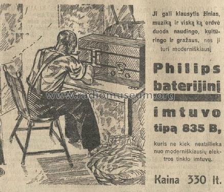 835B; Philips; Eindhoven (ID = 2536315) Radio