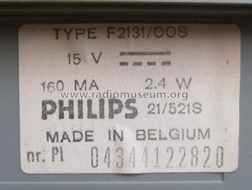 AM/FM Stereo Tuner F2131; Philips Belgium (ID = 834250) Radio