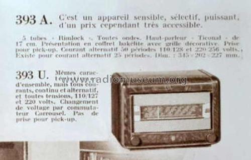 BF393U; Philips France; (ID = 1976013) Radio