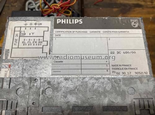 Car Radio 22DC680 /00; Philips France; (ID = 3061866) Car Radio