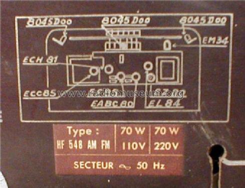 HF548 AM FM; Philips France; (ID = 95685) Radio