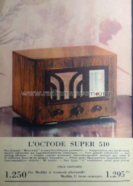 Octode-Super 510U; Philips France; (ID = 2531850) Radio