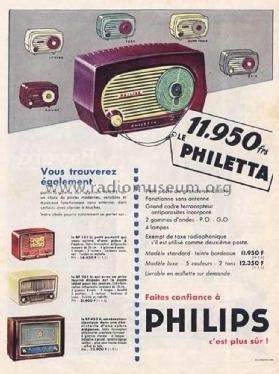 Philetta BF102U /02 /03 /04 /05 /06; Philips France; (ID = 1863256) Radio