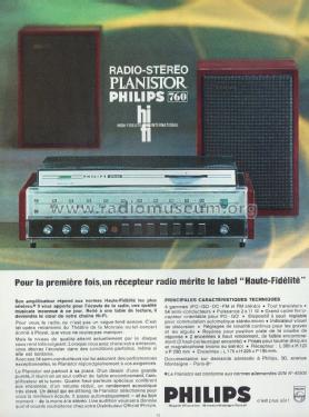 Radio-Stéréo Planistor 760; Philips France; (ID = 1758359) Radio