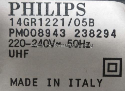 14GR1221 /05B Ch= GR1-AX; Philips Electrical, (ID = 1737151) Television