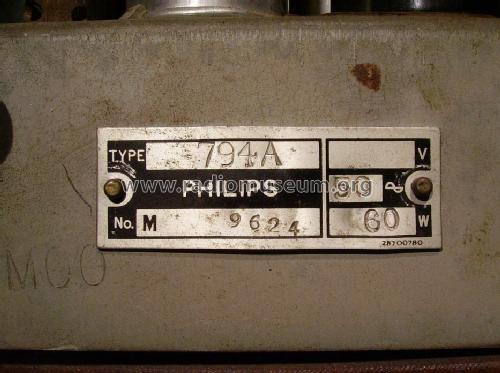 794A; Philips Electrical, (ID = 594945) Radio