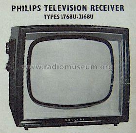 Television Receiver 1768U; Philips Electrical, (ID = 1181485) Fernseh-E