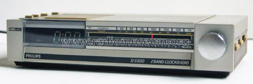 2-Band Clock Radio D3300 /00; Philips Hong Kong (ID = 3001420) Radio