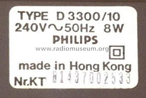 2-Band Clock Radio D3300 /10; Philips Hong Kong (ID = 3001419) Radio