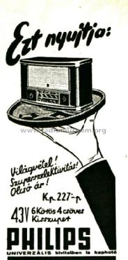 43V; Philips Hungary, (ID = 2880091) Radio