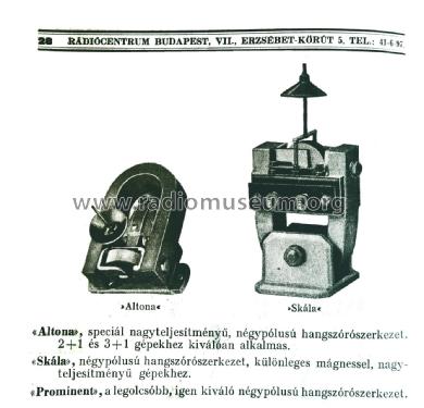 Skála hangszórószerkezet - speaker driver system ; Unknown - CUSTOM (ID = 2829257) Lautspr.-K