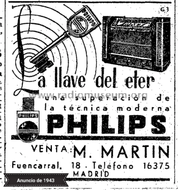 La Llave Del Éter 25A; Philips Ibérica, (ID = 2329088) Radio