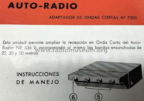 Adaptador de Ondas Cortas AF7503 /06 /12; Philips Ibérica, (ID = 3087064) Converter