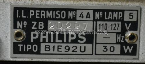 B1E92U; Philips Ibérica, (ID = 2654711) Radio