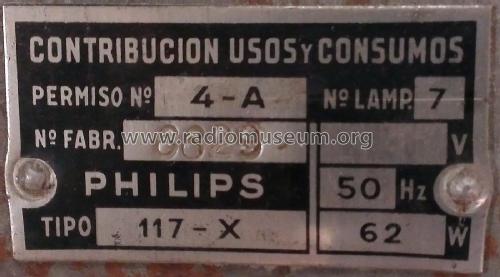 117X; Philips Ibérica, (ID = 1978148) Radio