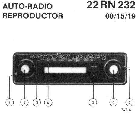 22RN232 /19; Philips Ibérica, (ID = 1102224) Car Radio