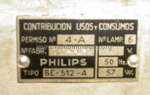 BE-512-A; Philips Ibérica, (ID = 1632601) Radio