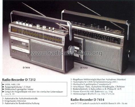 D7212 /00; Philips Ibérica, (ID = 2098345) Radio