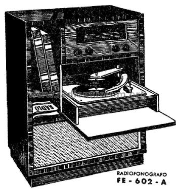 Radiofonógrafo FE-602-A Ch= BE492A; Philips Ibérica, (ID = 1370428) Radio