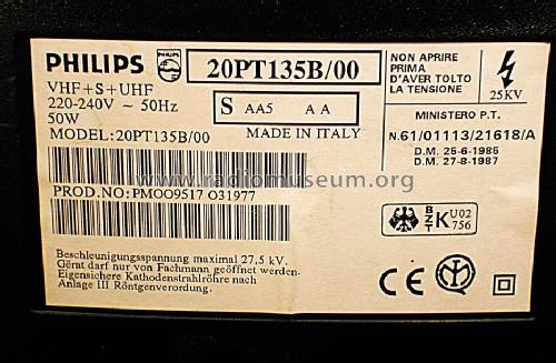 20PT135B /00 Ch= AA5; Philips Italy; (ID = 1381349) Television