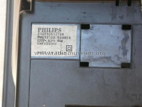 21GR1051 /16B Ch= GR1AX; Philips Italy; (ID = 1653524) Television