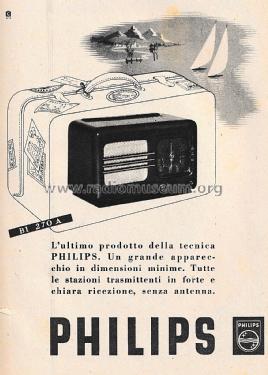 BI270A; Philips Italy; (ID = 2461579) Radio