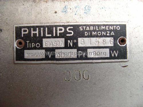 BI490-A; Philips Italy; (ID = 622005) Radio