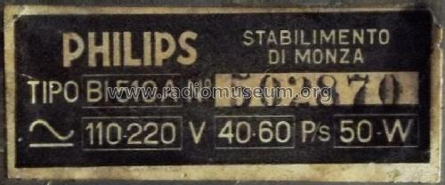 BI510A; Philips Italy; (ID = 1623502) Radio