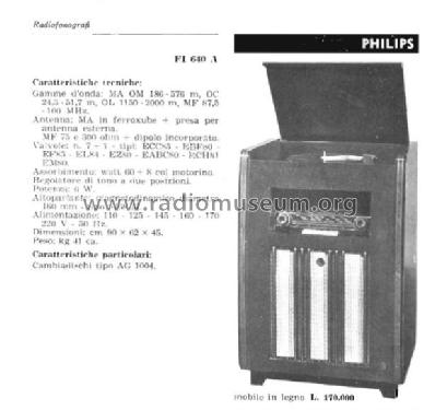 FI640A; Philips Italy; (ID = 2597740) Radio