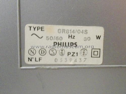 GR 814 /04S ; Philips Italy; (ID = 2463480) Sonido-V