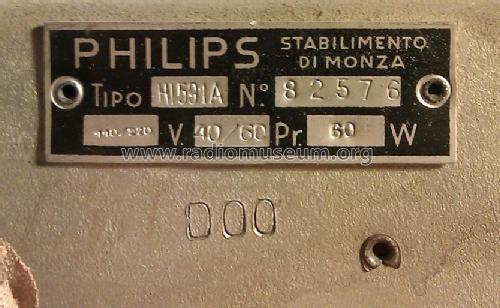 HI591/A; Philips Italy; (ID = 1171056) Radio