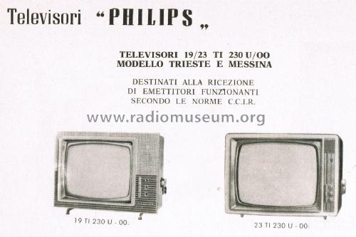 Messina 23 TI 230 U /00; Philips Italy; (ID = 2997494) Television