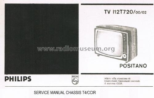 Positano TV I 12T720 /00 /02 Ch= T4/CCIR; Philips Italy; (ID = 3011172) Television