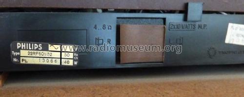 22RF601 /52; Philips Belgium (ID = 1275748) Radio