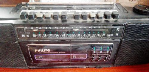 Dual Deck Stereo Radio Cassette Recorder D8199 /31K; Philips Malaysia; (ID = 2678797) Radio