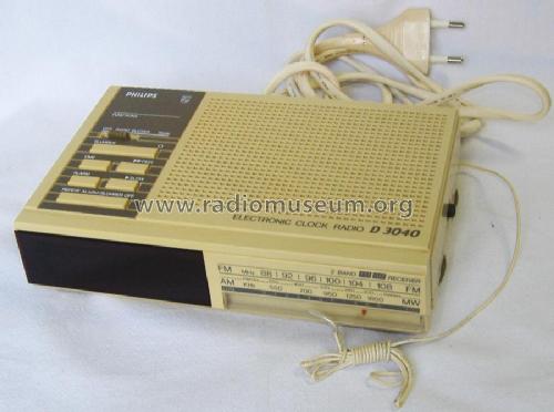 FM MW Electronic clock radio D3040 /02 /30; Philips Malaysia; (ID = 1774829) Radio