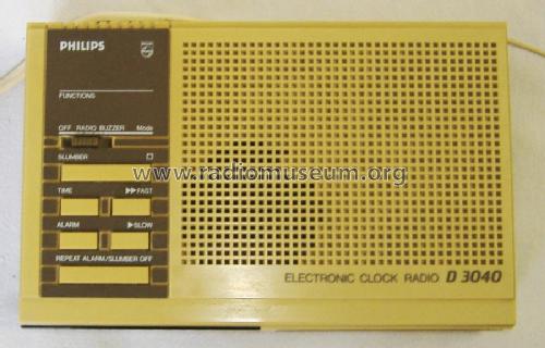 FM MW Electronic clock radio D3040 /02 /30; Philips Malaysia; (ID = 1774831) Radio