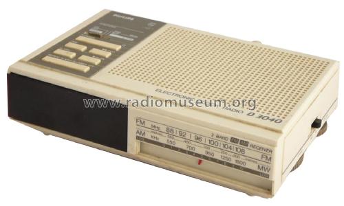 FM MW Electronic clock radio D3040 /02 /30; Philips Malaysia; (ID = 2292640) Radio