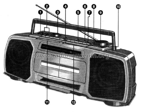 Stereo Radio Cassette Recorder AW7502 /00 /05; Philips Malaysia; (ID = 2400679) Radio