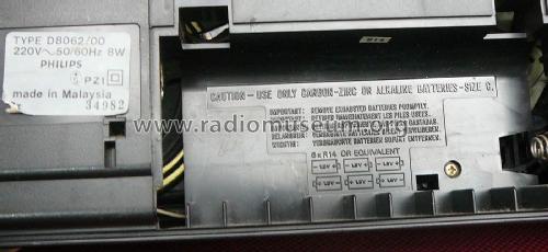 Stereo Radio Cassette Recorder D8062 /00; Philips Malaysia; (ID = 3016279) Radio